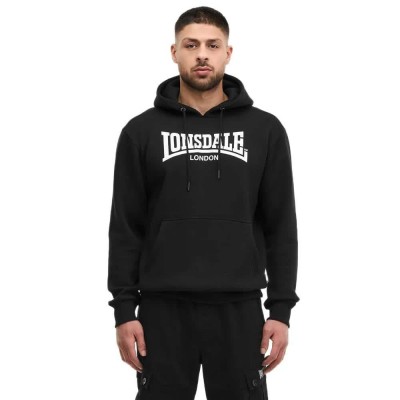 суичър,мъжки,пуловери,lonsdale,bickington,hoodie,black,(black,white)