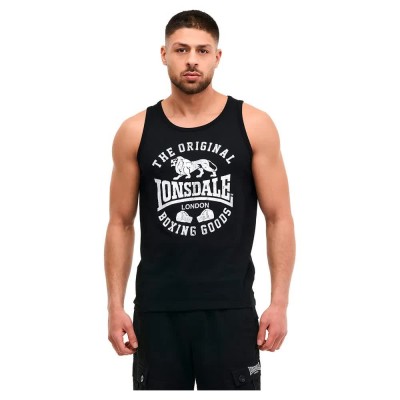 тениска,мъжки,тениски,дамски,тениски,lonsdale,bowes,sleeveless,t,shirt,black,(black,white)