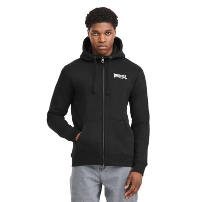 блуза,мъжки,пуловери,lonsdale,burrard,full,zip,sweatshirt,black,(black,white)