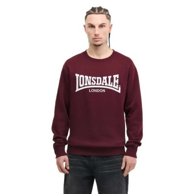 блуза,мъжки,пуловери,lonsdale,welham,sweatshirt,red,(oxblood,ecru)