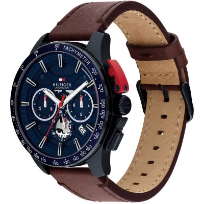 часовник,часовници,tommy,hilfiger,bank,44mm,watch,brown,(brown,blue,skeleton)