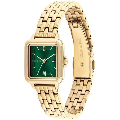 часовник,часовници,tommy,hilfiger,mia,24mm,woman,watch,golden,(gold,emerald,green)