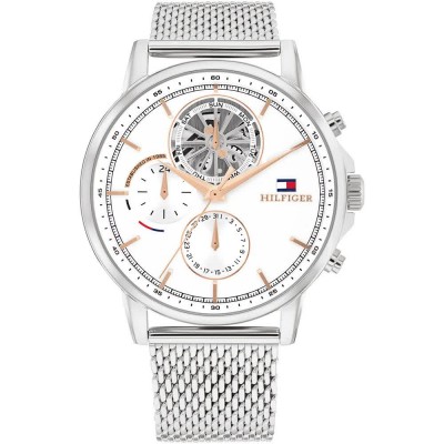часовник,часовници,tommy,hilfiger,stewart,44mm,watch,silver,(silver,white)