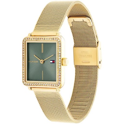 часовник,часовници,tommy,hilfiger,tea,21mm,woman,watch,golden,(gold,matcha,green)