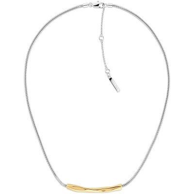 бижутерия,calvin,klein,gradient,waves,necklace,silver,(gold)