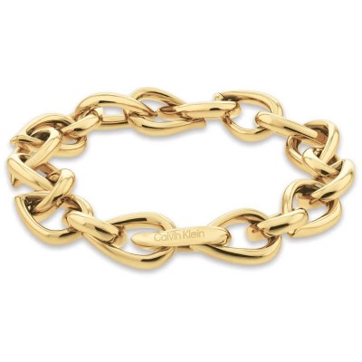 бижутерия,calvin,klein,sculptured,drops,bracelet,golden,(gold)
