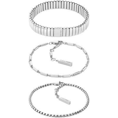 бижутерия,calvin,klein,stacked,bracelet,silver,(silver)