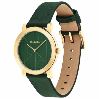 часовник,часовници,calvin,klein,monogram,32mm,woman,watch,golden,(green,gold)