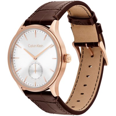 часовник,часовници,calvin,klein,tailored,42mm,watch,brown,(gold,white)
