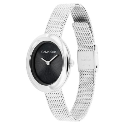 часовник,часовници,calvin,klein,twisted,bezel,24mm,woman,watch,silver,(silver,black)