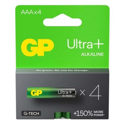 батерии,gp,batteries,ultra,plus,1.5v,lr03,aaa,alkaline,batteries,4,units,clear,(black,green)