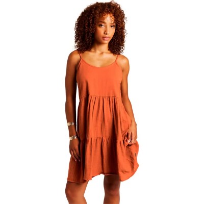 рокля,дамски,поли,и,рокли,protest,mendes,sleeveless,short,dress,orange,(sugar,brown)