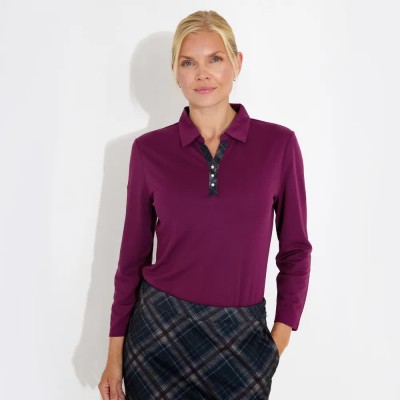 блуза,мъжки,пуловери,дамски,пуловери,abacus,golf,limerick,3,4,sleeve,woman,sweater,purple,(beetroot)