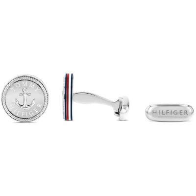 бижутерия,tommy,hilfiger,2790701,cufflinks,silver,(silver,gold,enamel)