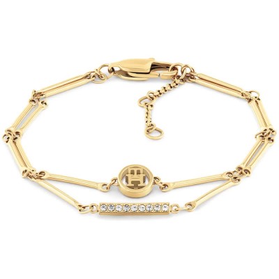 бижутерия,tommy,hilfiger,barch,bracelet,golden,(gold,white,crystals)