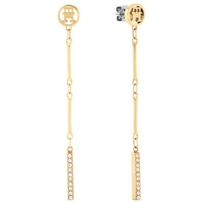 бижутерия,tommy,hilfiger,barch,earrings,golden,(gold,white,crystals)