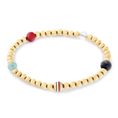 бижутерия,tommy,hilfiger,modern,hippie,4mm,bracelet,golden,(gold,white,red)