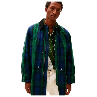 карирана,риза,мъжки,якета,дамски,якета,и,палта,tommy,hilfiger,mw0mw42585,overshirt,green,blue,(blackwatch,check)