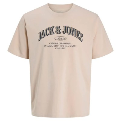 тениска,мъжки,тениски,дамски,тениски,jack,&,jones,denver,logo,short,sleeve,t,shirt,beige,(moonbeam)