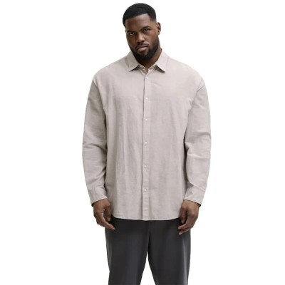риза,с,дълъг,ръкав,дамски,ризи,мъжки,ризи,jack,&,jones,ebreeze,linen,blend,long,sleeve,shirt,grey,(string)