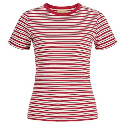 тениска,мъжки,тениски,дамски,тениски,jack,&,jones,gigi,stripe,jjxx,short,sleeve,t,shirt,red,(scarlet,sage,vanilla,ice,&,demitasse)