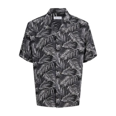 риза,с,къс,ръкав,дамски,ризи,мъжки,ризи,jack,&,jones,jeff,resort,aop,short,sleeve,shirt,black,(black)