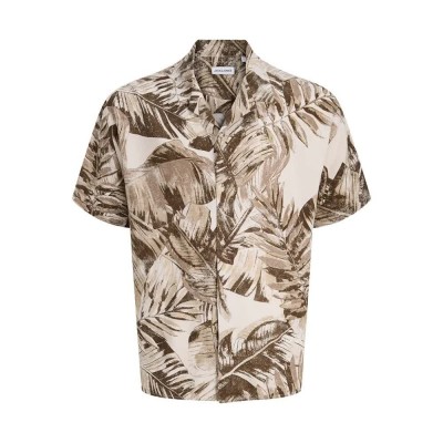 риза,с,къс,ръкав,дамски,ризи,мъжки,ризи,jack,&,jones,jeff,resort,aop,short,sleeve,shirt,beige,(string)