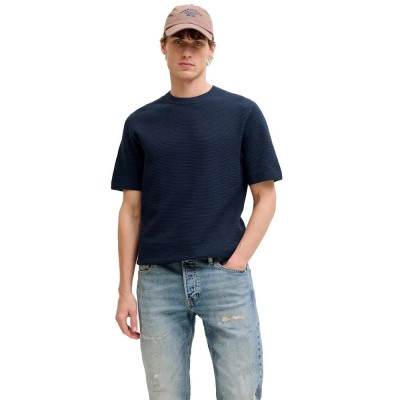 тениска,мъжки,тениски,дамски,тениски,jack,&,jones,riley,knit,crew,short,sleeve,t,shirt,blue,(sky,captain)