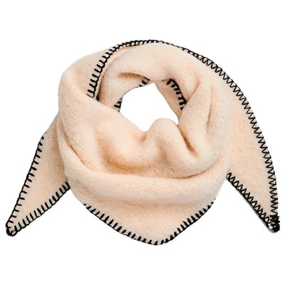 шал,ръкавици,шапки,и,шалове,pieces,pyron,mini,scarf,beige,(whitecap,gray,contrast,stitch,black)