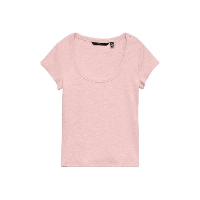 тениска,мъжки,тениски,дамски,тениски,vero,moda,chloe,u,neck,short,sleeve,t,shirt,pink,(potpourri)
