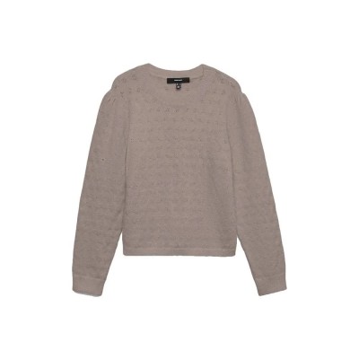 блуза,мъжки,пуловери,дамски,пуловери,vero,moda,doffy,stitch,sweater,grey,(moon,rock,melange)