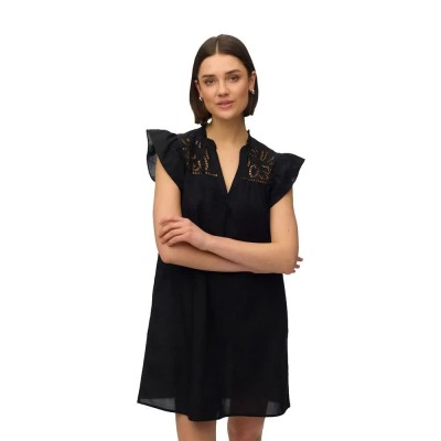 рокля,дамски,поли,и,рокли,vero,moda,line,short,sleeve,short,dress,black,(black)