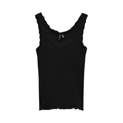 тениска,мъжки,тениски,дамски,тениски,vero,moda,nana,lace,sleeveless,t,shirt,black,(black)