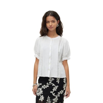 дамски,блузи,vero,moda,natali,2,4,lace,short,sleeve,blouse,white,(snow,white)