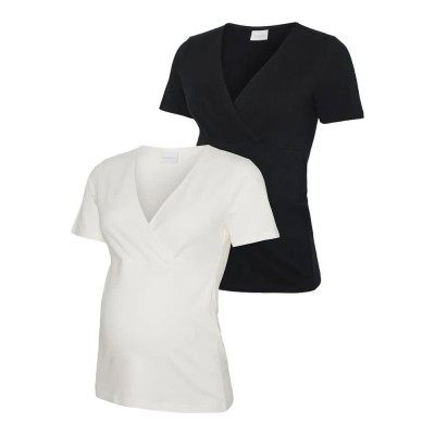 тениска,мъжки,тениски,дамски,тениски,mamalicious,kerrie,tess,maternity,short,sleeve,t,shirt,2,units,white,black,(black,snow,white)