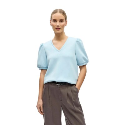 дамски,блузи,object,andrea,v,neck,short,sleeve,blouse,blue,(winter,sky)