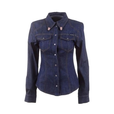 риза,с,дълъг,ръкав,дамски,ризи,мъжки,ризи,dolce,&,gabbana,denim,long,sleeve,shirt,blue,(blue)