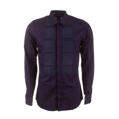 риза,с,дълъг,ръкав,дамски,ризи,мъжки,ризи,dolce,&,gabbana,rufles,gold,collection,long,sleeve,shirt,blue,(blue)