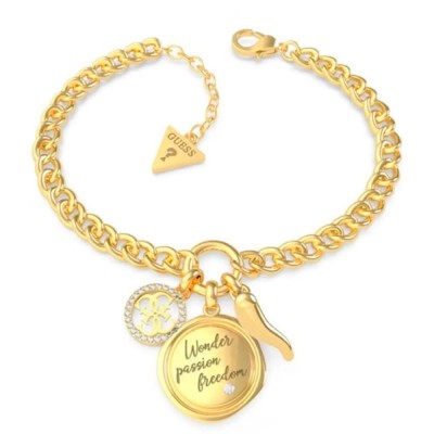 бижутерия,guess,wonderpassionfreedom,bracelet,golden,(gold)