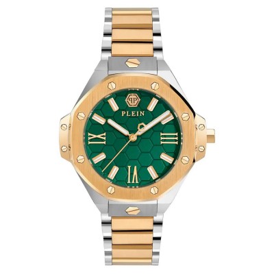 часовник,часовници,philipp,plein,pwbda0724,39mm,5atm,quartz,analogical,woman,watch,golden,(golden,green,mineral)