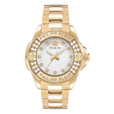часовник,часовници,philipp,plein,pwofa0725,38mm,5atm,quartz,analogical,woman,watch,golden,(golden,white,mineral)