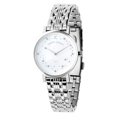 часовник,часовници,pierre,cardin,ccm.0550,32mm,3atm,quartz,analogical,woman,watch,silver,(grey,white,mineral)