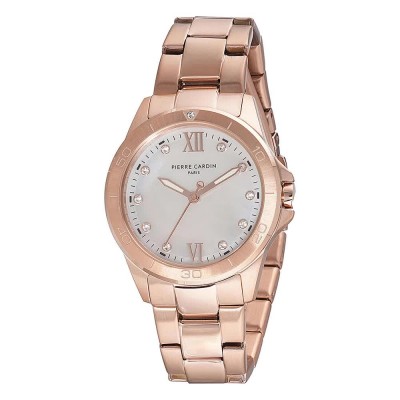 часовник,часовници,pierre,cardin,cf.1009.mr,34mm,3atm,quartz,analogical,woman,watch,golden,(pink,grey,mineral)