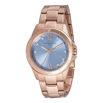 часовник,часовници,pierre,cardin,cf.1009.mr.2,34mm,3atm,quartz,analogical,woman,watch,golden,(pink,pink,mineral)
