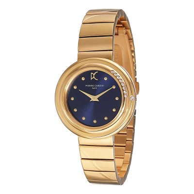часовник,часовници,pierre,cardin,cf.1010.mg,32mm,3atm,quartz,analogical,woman,watch,golden,(golden,blue,mineral)