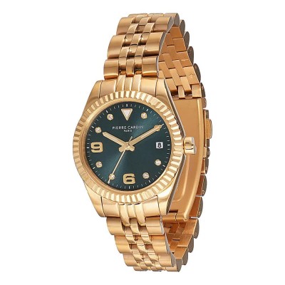 часовник,часовници,pierre,cardin,cf.1012.mg.2,28mm,3atm,quartz,analogical,woman,watch,golden,(golden,green,mineral)