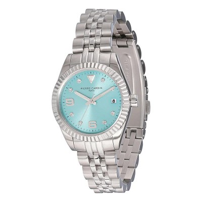 часовник,часовници,pierre,cardin,cf.1012.ms.1,28mm,3atm,quartz,analogical,woman,watch,silver,(grey,green,mineral)