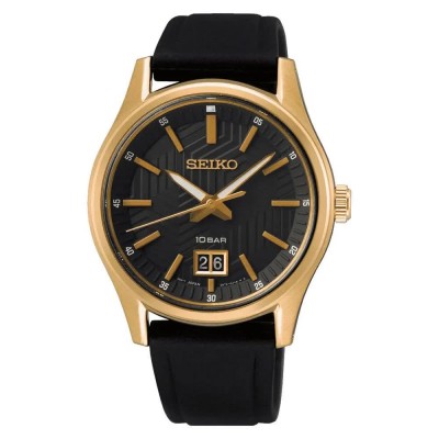часовник,часовници,seiko,sur560p1,39.5mm,10atm,quartz,analogical,watch,golden,(black,black,hardlex)