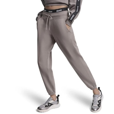панталони,мъжки,панталони,дамски,панталони,dkny,classic,logo,elastic,high,waist,pants,grey,(mushroom)