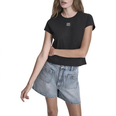 тениска,мъжки,тениски,дамски,тениски,dkny,dw5900191,short,sleeve,t,shirt,black,(black,silver)